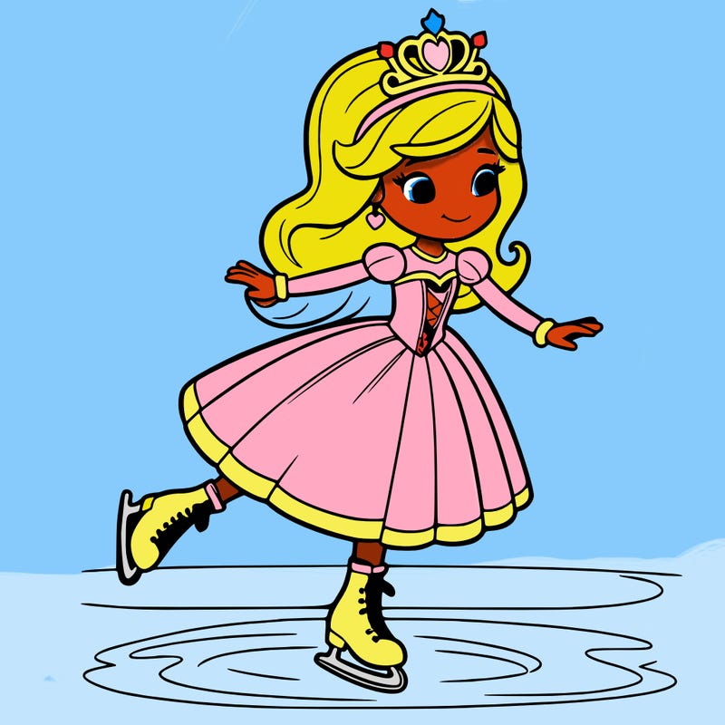 princess skating on ice