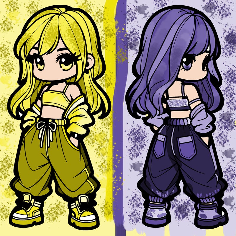 girl in crop top and baggy pants