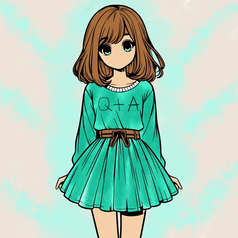 realistic girl with a skirt on