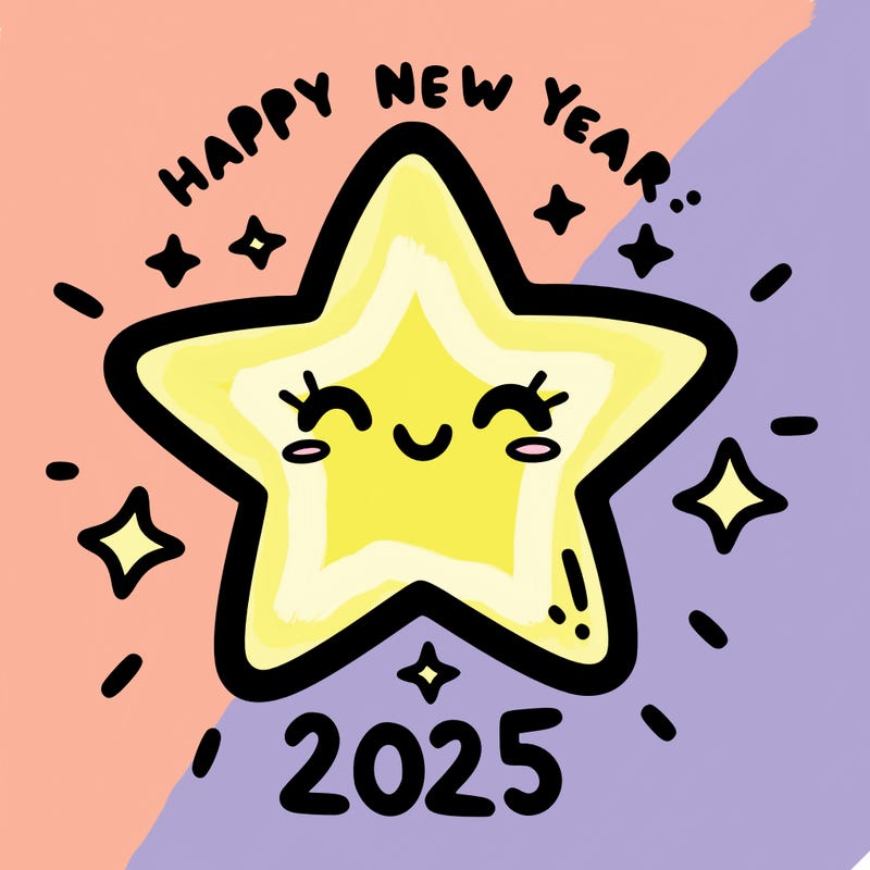happy new year 2025 star wish