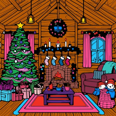 christmas house interior