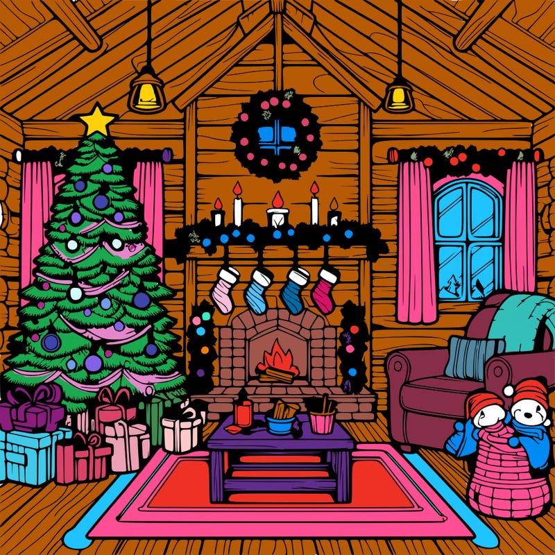 christmas house interior