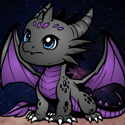 fierce baby night dragon