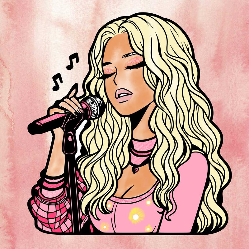 realistic female singer