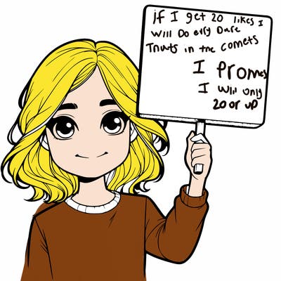 realistic girl holding up a sign