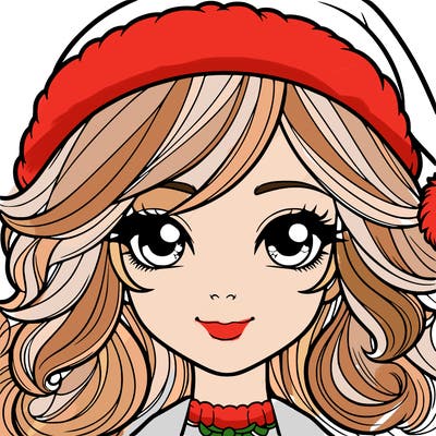 realistic christmas girl