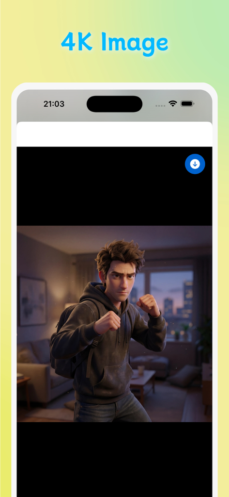 Z-Image - AI Image Editor - Z-Image app interface displaying a high resolution 4K AI generated character portrait