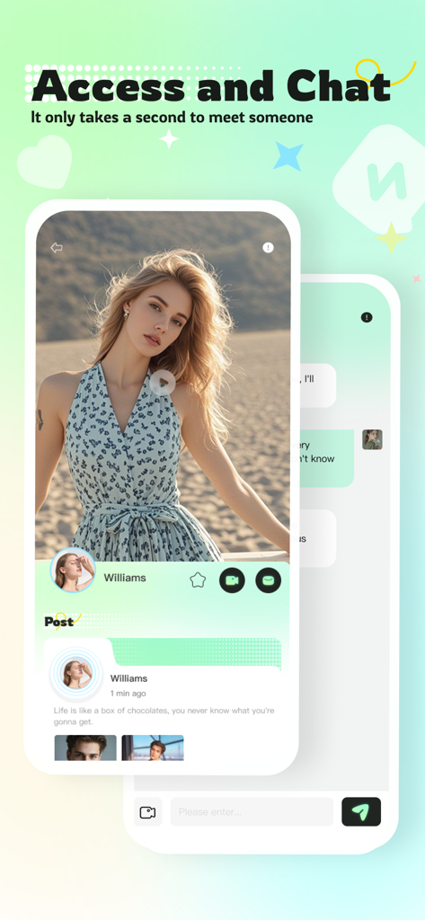 Joiy：Adult，Chat & Social Hub - Interface de perfil do usuário do aplicativo Joiy para chat e videochamadas.