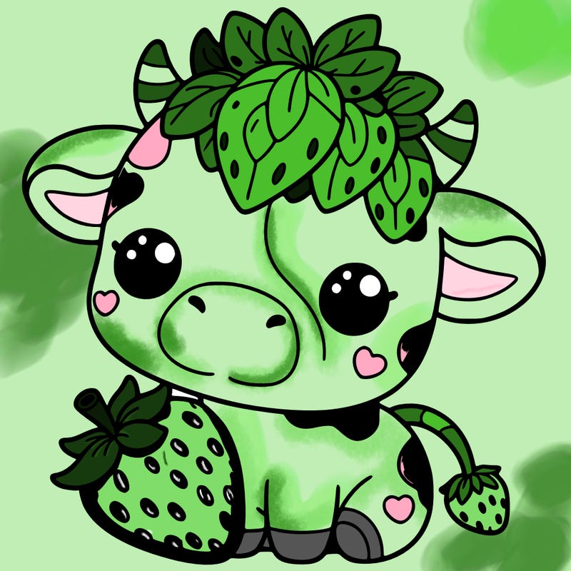 cute strawberry cow