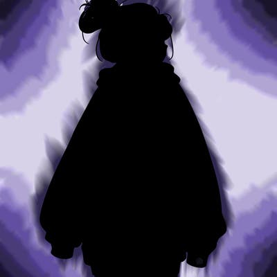 realistic girl with a oversized sweatshirt on and a bun