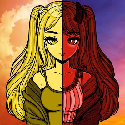 realistic girl split