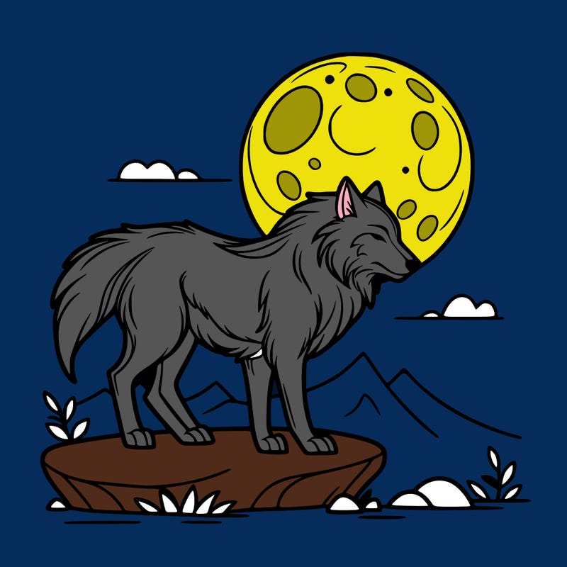wolf moonlight