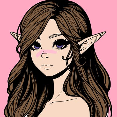 elf girl realistic dark fantasy