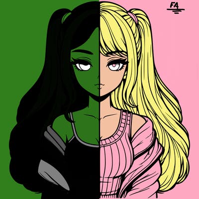 realistic girl split