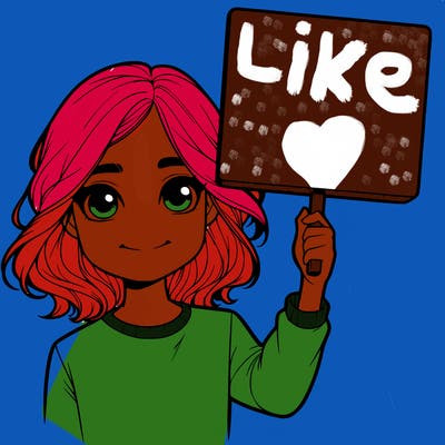 realistic girl holding up a sign