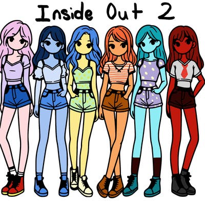 a group of girls wearing crop tops and shorts