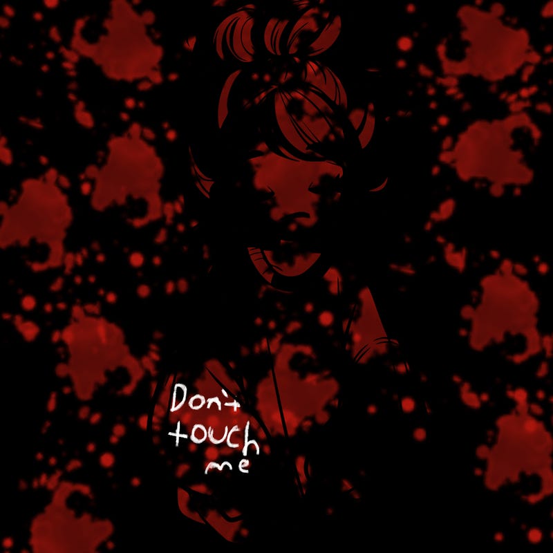 girl with baggy sweatshirt and messy bun