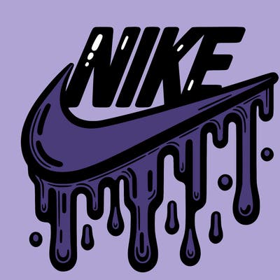 dripping nike logo