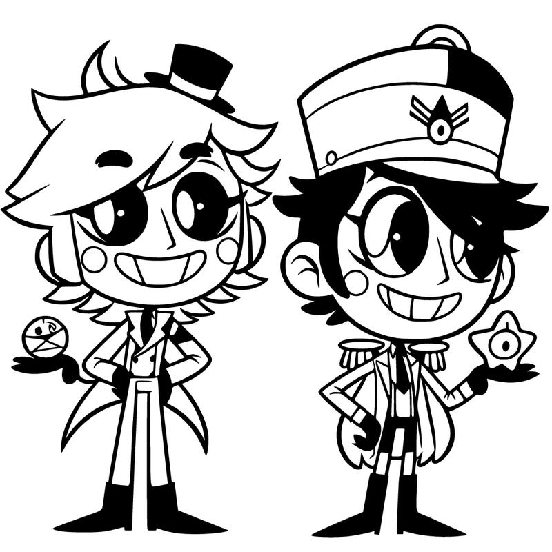 vox and valentino from hazbin hotel