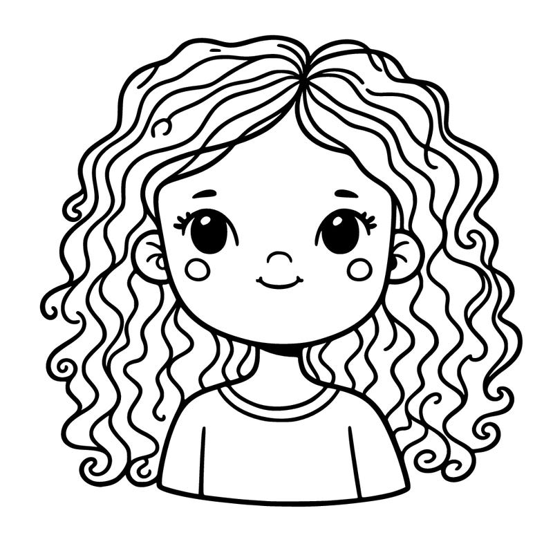 girl curly hair