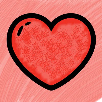 a blank heart
