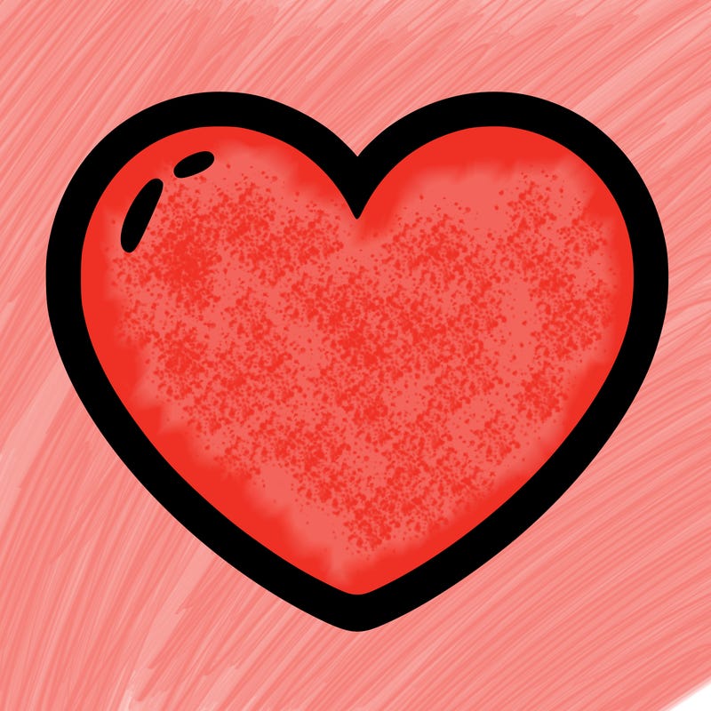 a blank heart