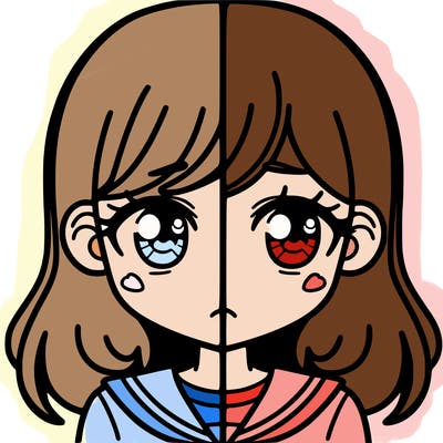 a split of a girl