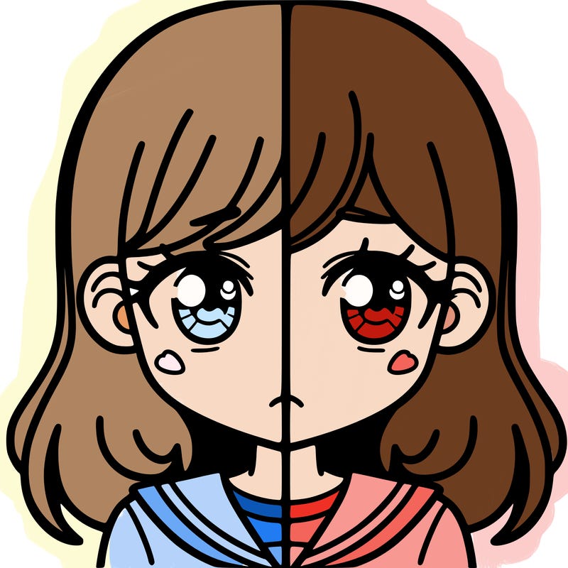 a split of a girl