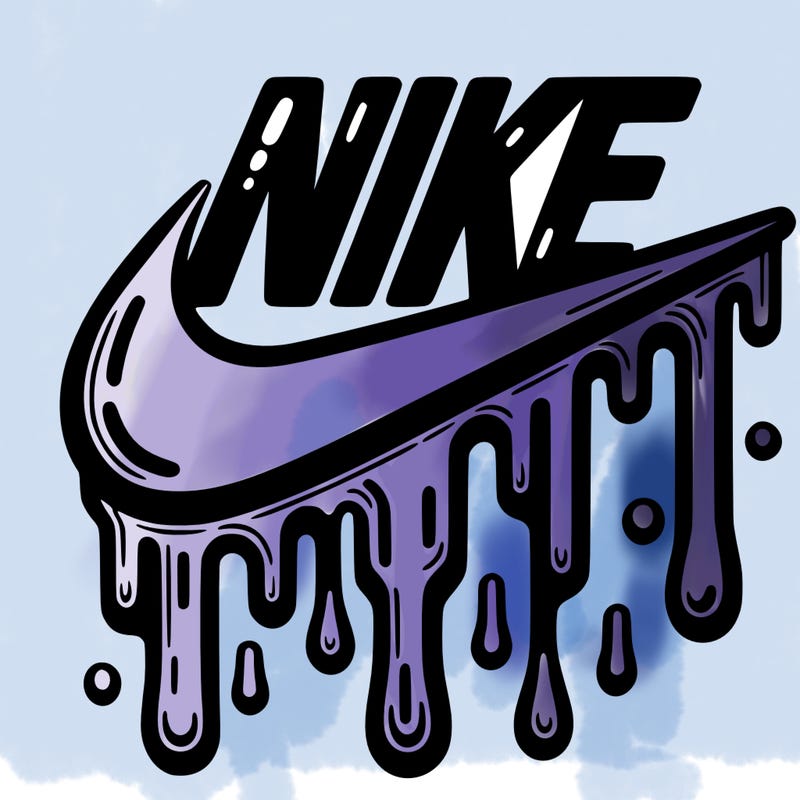 dripping nike logo