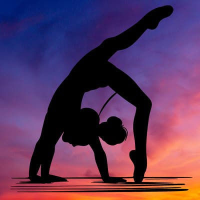 girl doing gymnastics