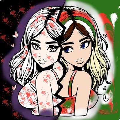 realistic girl split