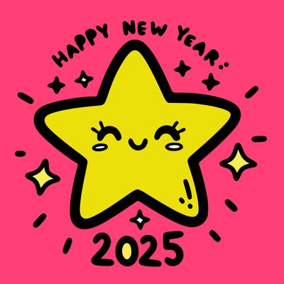 happy new year 2025 star wish