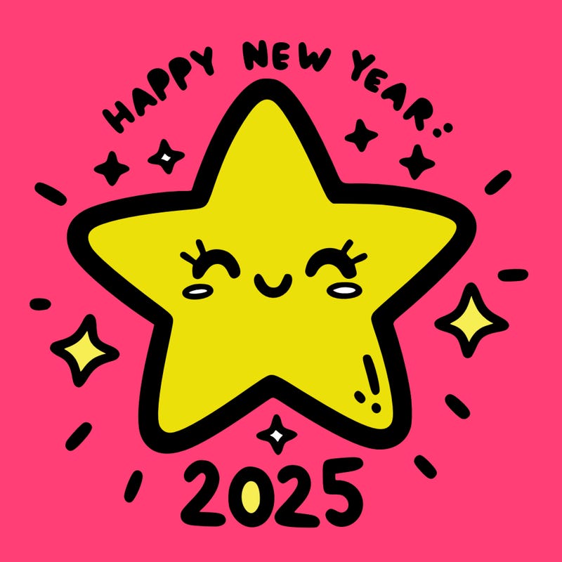 happy new year 2025 star wish
