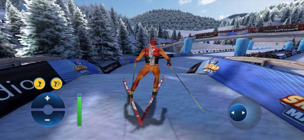 Winter Sports Mania - A person skiing on a snowy mountain track in Winter Sports Mania