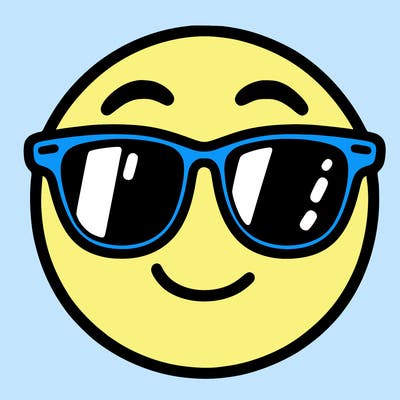 emoji with sunglasses