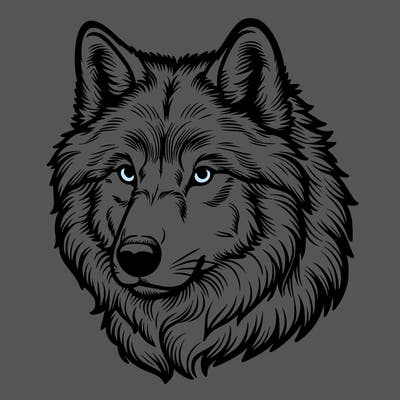 a realistic wolf