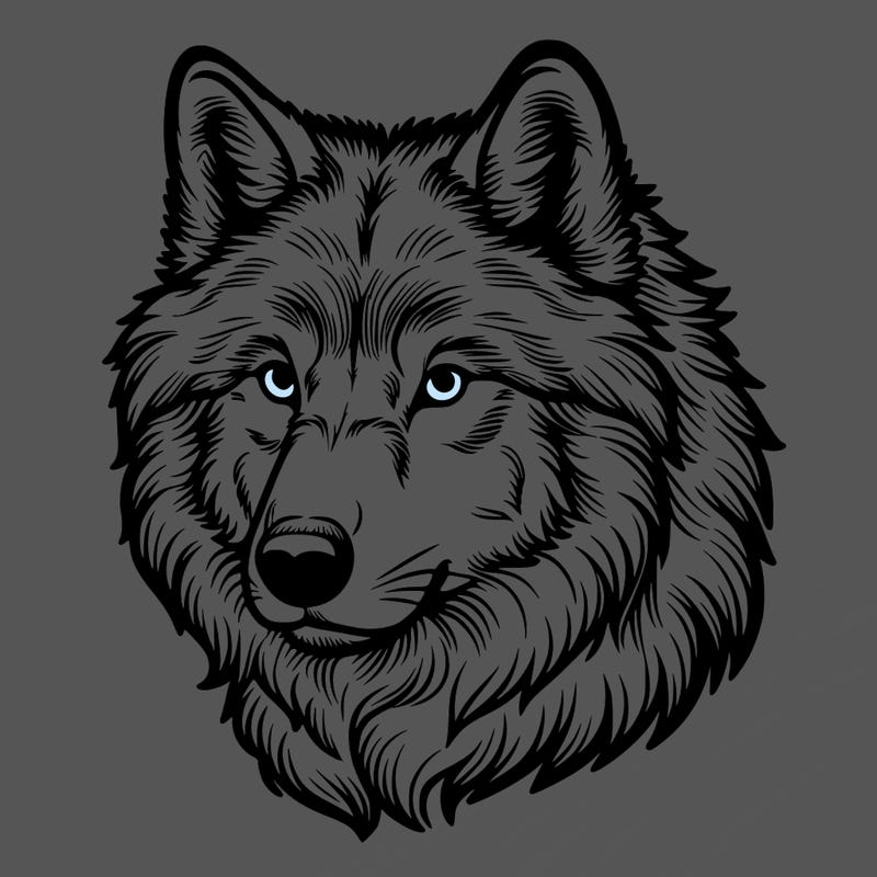 a realistic wolf
