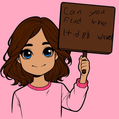 realistic girl holding up a sign