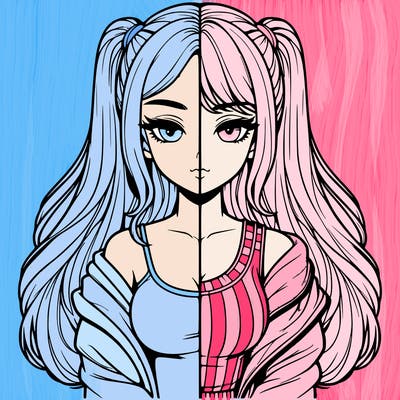 realistic girl split