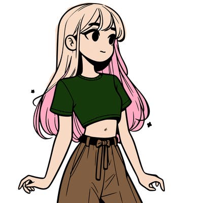 girl in a cute crop top