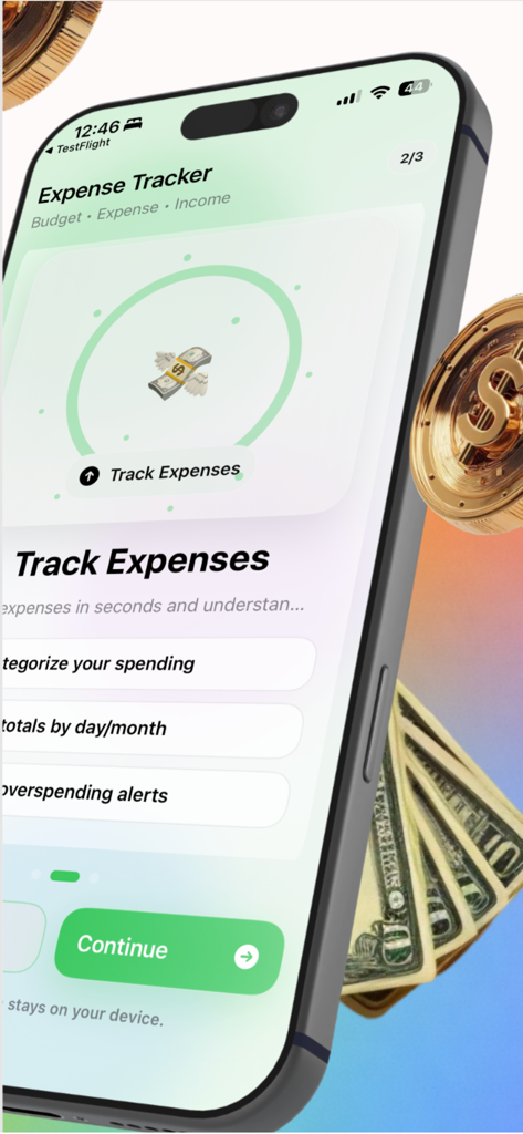 Budget Planner Buddy :Bilancio - Tela de integração do aplicativo Bilancio mostrando recursos de rastreamento de despesas, incluindo categorização de gastos e alertas de gastos excessivos.