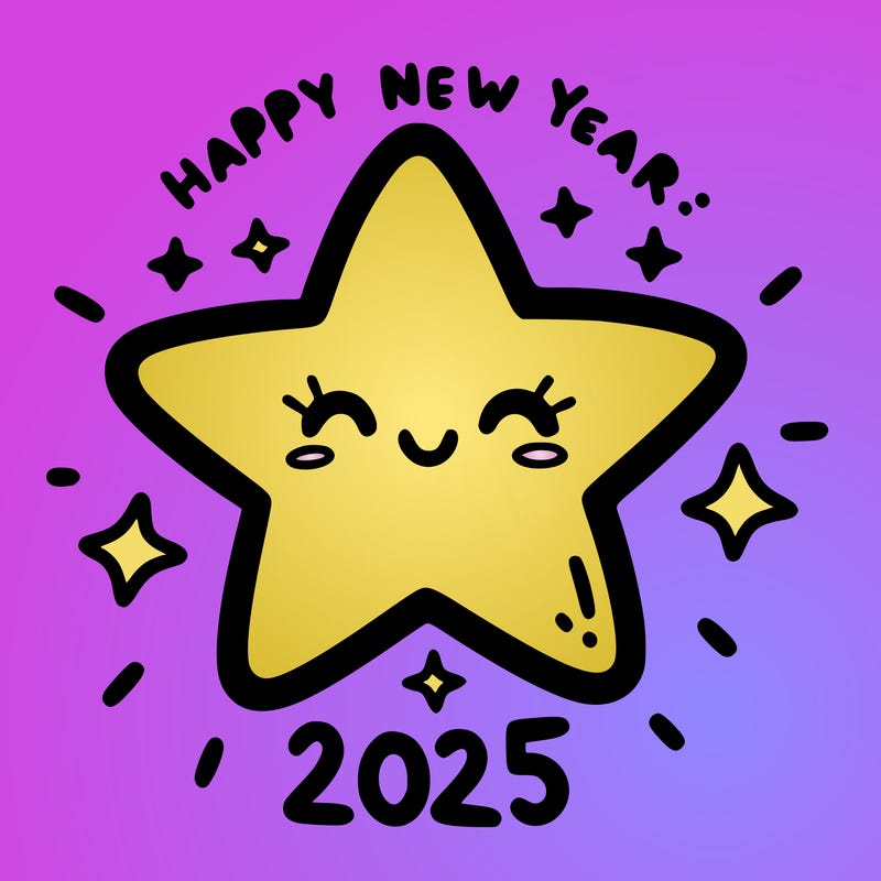 happy new year 2025 star wish