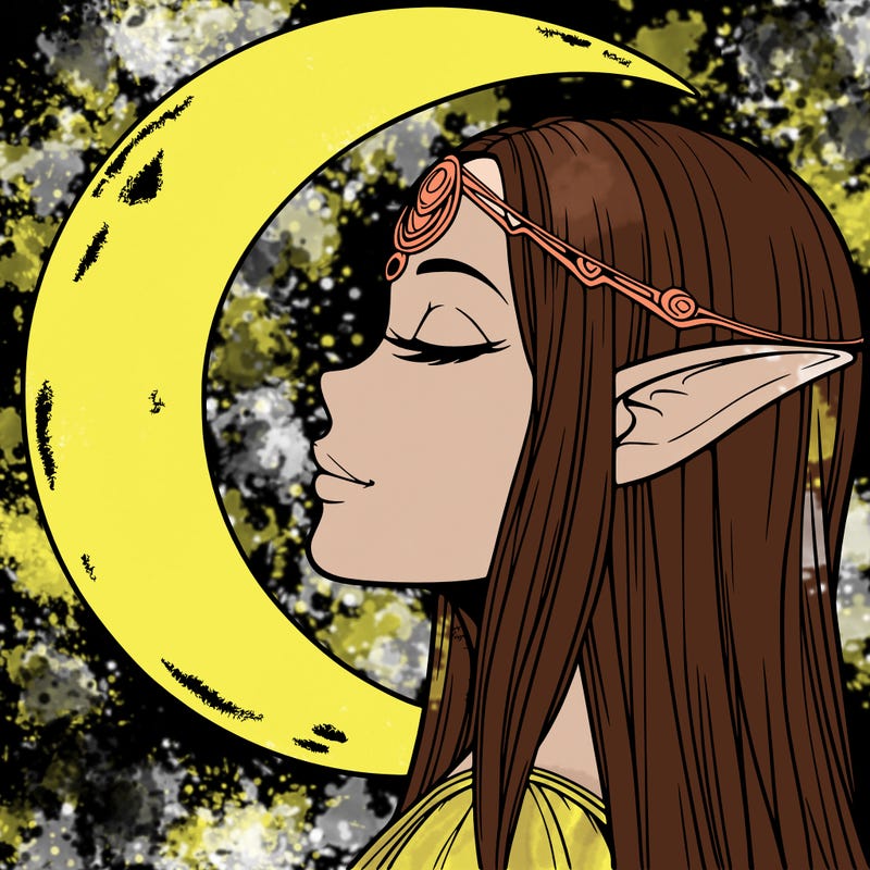 a realistic moon elf