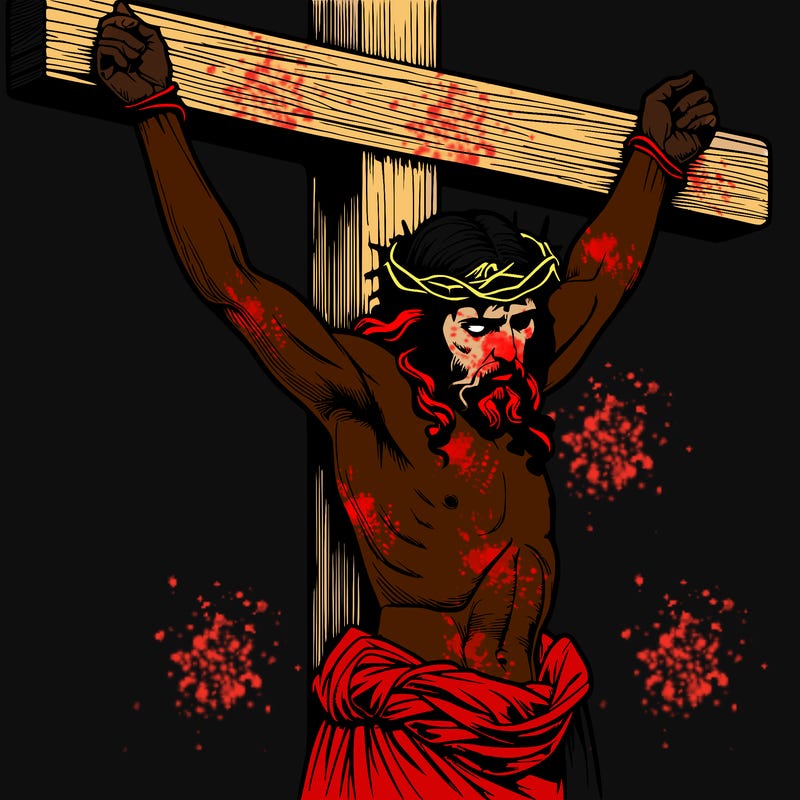 jesus realistic on the cross