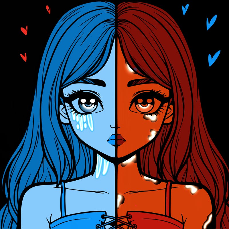 realistic girl split