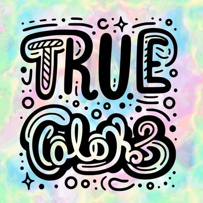 "true colors" written