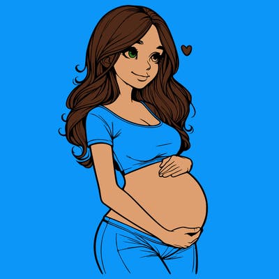 realistic pregnant girl