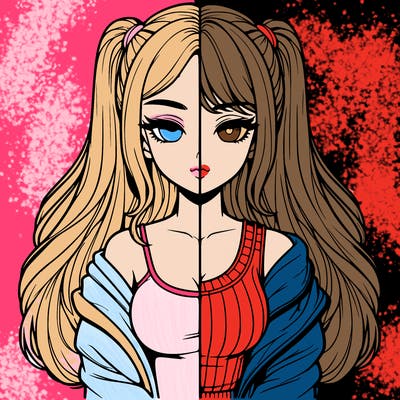 realistic girl split