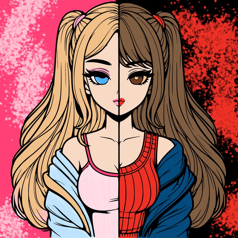 realistic girl split