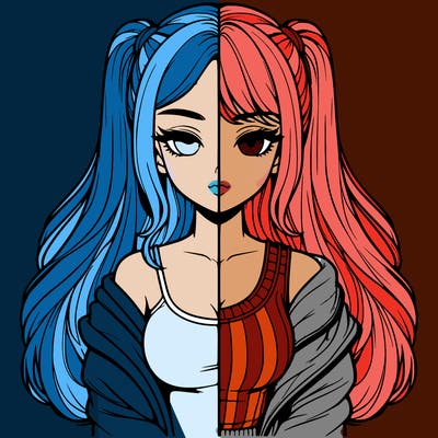 realistic girl split